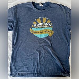 Next Level Norman’s Farm & Market Graphic T-Shirt Men’s XXL Blue Short Sleeve